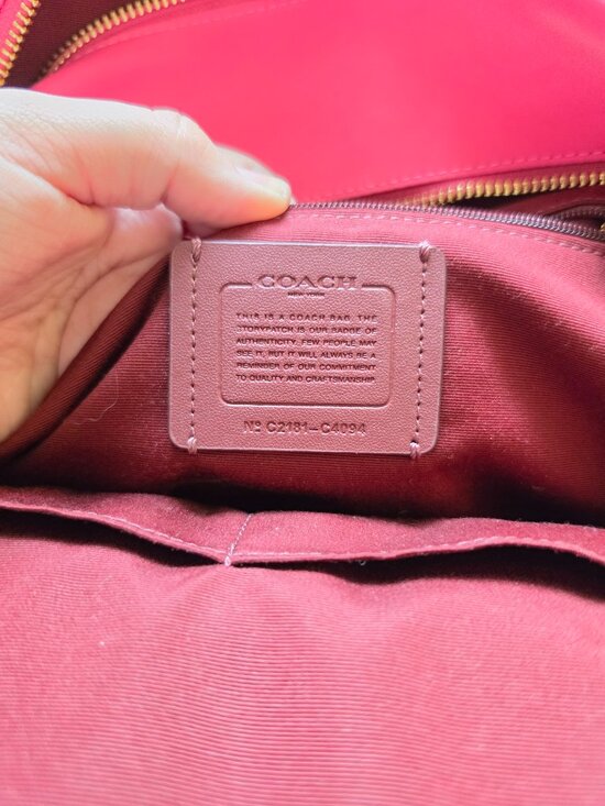 Coach Court Backpack with Ruching Pink C4094 main image 2